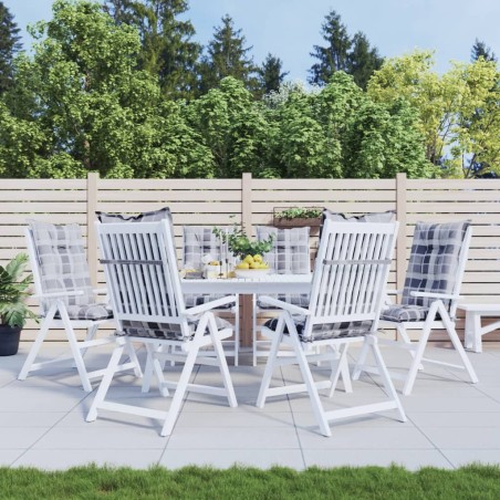 Gartenstuhlauflagen für Hochlehner 6 Stk. 120x50x7cm Stoff