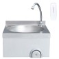 vidaXL Handwaschbecken mit Wasserhahn und Seifenspender Edelstahl vidaXL Handwaschbecken mit Wasserhahn und Seifenspender Edelstahl