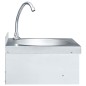 vidaXL Handwaschbecken mit Wasserhahn und Seifenspender Edelstahl vidaXL Handwaschbecken mit Wasserhahn und Seifenspender Edelstahl