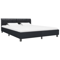 vidaXL Bettgestell Schwarz Kunstleder 160 × 200 cm