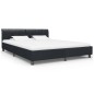vidaXL Bettgestell Schwarz Kunstleder 160 × 200 cm vidaXL Bettgestell Schwarz Kunstleder 160 × 200 cm