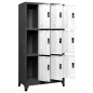vidaXL Schließfachschrank Anthrazit und Weiß 90x45x180 cm Stahl vidaXL Schließfachschrank Anthrazit und Weiß 90x45x180 cm Stahl