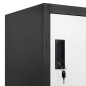 vidaXL Schließfachschrank Anthrazit und Weiß 90x45x180 cm Stahl vidaXL Schließfachschrank Anthrazit und Weiß 90x45x180 cm Stahl