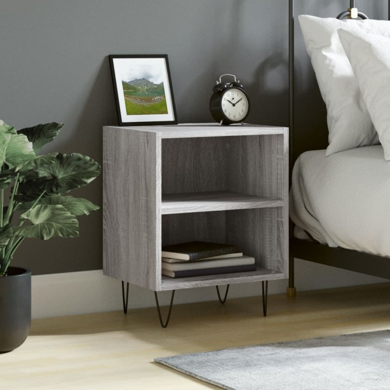 vidaXL Nachttisch Grau Sonoma 40x30x50 cm Holzwerkstoff vidaXL Nachttisch Grau Sonoma 40x30x50 cm Holzwerkstoff