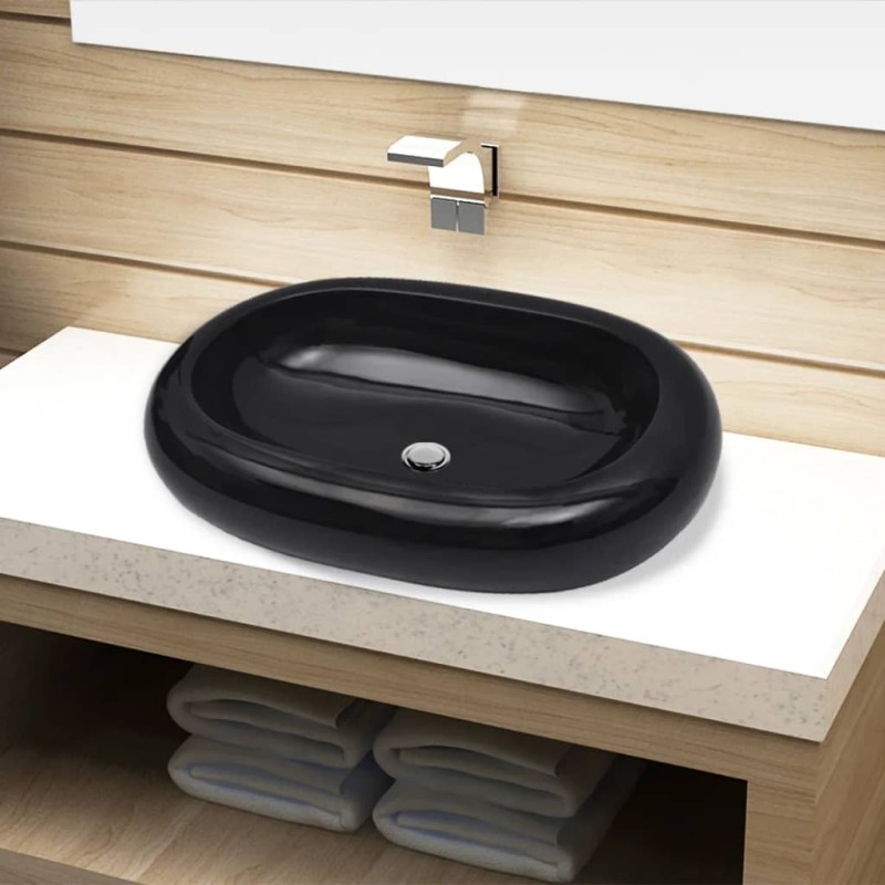 Keramik Waschbecken schwarz oval Keramik Waschbecken schwarz oval