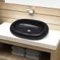 Keramik Waschbecken schwarz oval Keramik Waschbecken schwarz oval