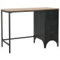 vidaXL Einzelsockel Schreibtisch Massivholz und Stahl 100x50x76 cm vidaXL Einzelsockel Schreibtisch Massivholz und Stahl 100x50x76 cm