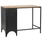 vidaXL Einzelsockel Schreibtisch Massivholz und Stahl 100x50x76 cm vidaXL Einzelsockel Schreibtisch Massivholz und Stahl 100x50x76 cm
