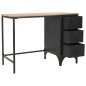 vidaXL Einzelsockel Schreibtisch Massivholz und Stahl 100x50x76 cm vidaXL Einzelsockel Schreibtisch Massivholz und Stahl 100x50x76 cm