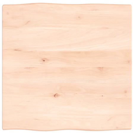 vidaXL Tischplatte 60x60x2 cm Massivholz Eiche Unbehandelt Baumkante
