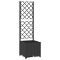 vidaXL Pflanzkübel mit Spalier Schwarz 40x40x136 cm PP vidaXL Pflanzkübel mit Spalier Schwarz 40x40x136 cm PP