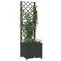 vidaXL Pflanzkübel mit Spalier Schwarz 40x40x136 cm PP vidaXL Pflanzkübel mit Spalier Schwarz 40x40x136 cm PP