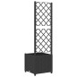 vidaXL Pflanzkübel mit Spalier Schwarz 40x40x136 cm PP vidaXL Pflanzkübel mit Spalier Schwarz 40x40x136 cm PP