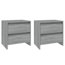 vidaXL Nachttische 2 Stk. Grau Sonoma 45x34,5x44,5 cm Holzwerkstoff