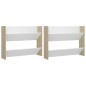 vidaXL Wand-Schuhschränke 2 Stk. Weiß Sonoma-Eiche 80x18x60cm vidaXL Wand-Schuhschränke 2 Stk. Weiß Sonoma-Eiche 80x18x60cm