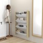 vidaXL Wand-Schuhschränke 2 Stk. Weiß Sonoma-Eiche 80x18x60cm vidaXL Wand-Schuhschränke 2 Stk. Weiß Sonoma-Eiche 80x18x60cm