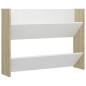 vidaXL Wand-Schuhschränke 2 Stk. Weiß Sonoma-Eiche 80x18x60cm vidaXL Wand-Schuhschränke 2 Stk. Weiß Sonoma-Eiche 80x18x60cm