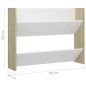 vidaXL Wand-Schuhschränke 2 Stk. Weiß Sonoma-Eiche 80x18x60cm vidaXL Wand-Schuhschränke 2 Stk. Weiß Sonoma-Eiche 80x18x60cm