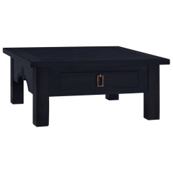 vidaXL Couchtisch Hellschwarzer Kaffee 68x68x30cm Massivholz Mahagoni 