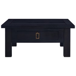 vidaXL Couchtisch Hellschwarzer Kaffee 68x68x30cm Massivholz Mahagoni 