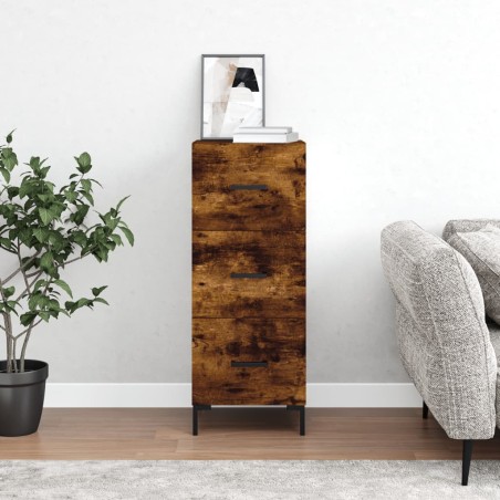 vidaXL Sideboard Räuchereiche 34,5x34x90 cm Holzwerkstoff