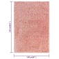 vidaXL Shaggy-Teppich Hochflor Rosa 160x230 cm 50 mm vidaXL Shaggy-Teppich Hochflor Rosa 160x230 cm 50 mm