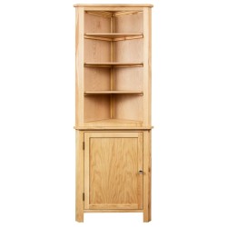 vidaXL Eckschrank 59 x 36 x 180 cm Massivholz Eiche