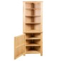 vidaXL Eckschrank 59 x 36 x 180 cm Massivholz Eiche vidaXL Eckschrank 59 x 36 x 180 cm Massivholz Eiche