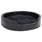 vidaXL Hundebett Schwarz 79x70x19 cm Plüsch und Kunstleder vidaXL Hundebett Schwarz 79x70x19 cm Plüsch und Kunstleder