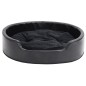vidaXL Hundebett Schwarz 79x70x19 cm Plüsch und Kunstleder vidaXL Hundebett Schwarz 79x70x19 cm Plüsch und Kunstleder