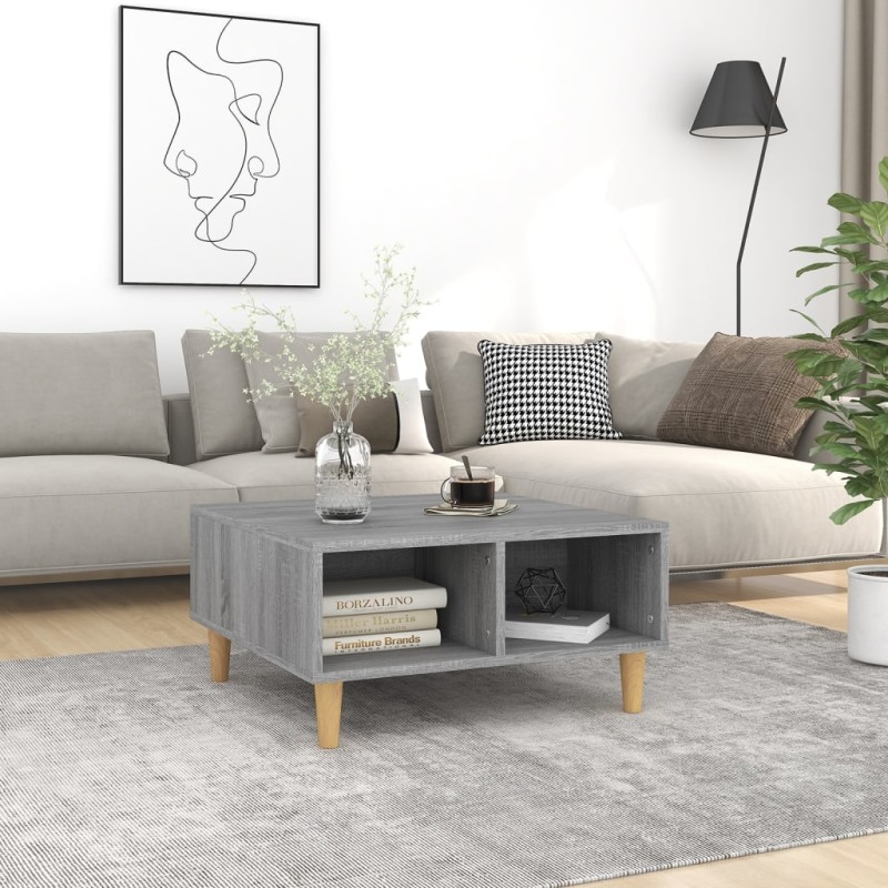 vidaXL Couchtisch Grau Sonoma 60x60x30 cm Holzwerkstoff vidaXL Couchtisch Grau Sonoma 60x60x30 cm Holzwerkstoff