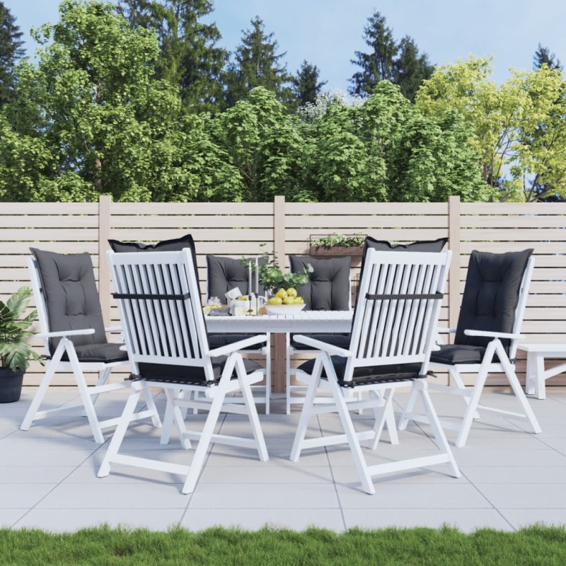 vidaXL Gartenstuhlauflagen für Hochlehner 6 Stk. Anthrazit 120x50x7 cm vidaXL Gartenstuhlauflagen für Hochlehner 6 Stk. Anthrazit 120x50x7 cm