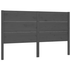 vidaXL Kopfteil Grau 126x4x100 cm Massivholz Kiefer