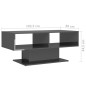 vidaXL Couchtisch Hochglanz-Grau 103,5x50x44,5 cm Holzwerkstoff vidaXL Couchtisch Hochglanz-Grau 103,5x50x44,5 cm Holzwerkstoff
