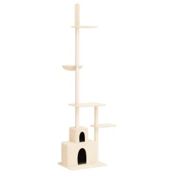 vidaXL Kratzbaum Deckenhoch Creme 250,5-276,5 cm