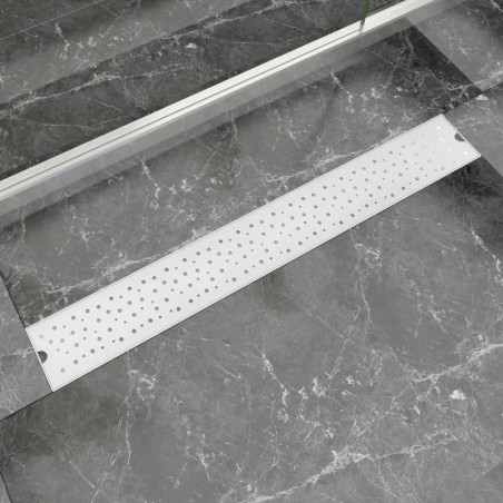 vidaXL Gerade Duschrinne Blasen 830x140 mm Edelstahl