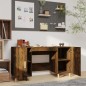 vidaXL Schreibtisch Räuchereiche 140x50x75 cm Holzwerkstoff vidaXL Schreibtisch Räuchereiche 140x50x75 cm Holzwerkstoff