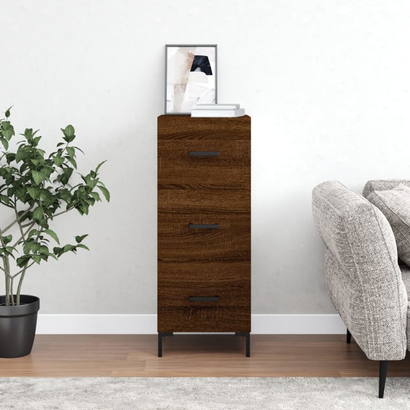 vidaXL Sideboard Braun Eichen-Optik 34,5x34x90 cm Holzwerkstoff vidaXL Sideboard Braun Eichen-Optik 34,5x34x90 cm Holzwerkstoff