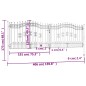 vidaXL Zauntor mit Speerspitzen Schwarz 406x173 cm Stahl vidaXL Zauntor mit Speerspitzen Schwarz 406x173 cm Stahl