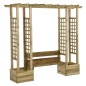 vidaXL Garten-Pergola mit Bank & Pflanzkübeln Kiefernholz Imprägniert vidaXL Garten-Pergola mit Bank & Pflanzkübeln Kiefernholz Imprägniert