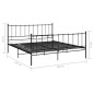 vidaXL Bett Schwarz Metall 200x200 cm vidaXL Bett Schwarz Metall 200x200 cm