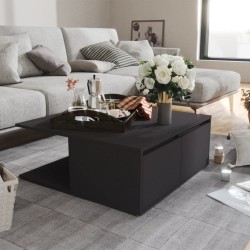 vidaXL Couchtisch Grau 80x80x31 cm Holzwerkstoff