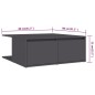vidaXL Couchtisch Grau 80x80x31 cm Holzwerkstoff
