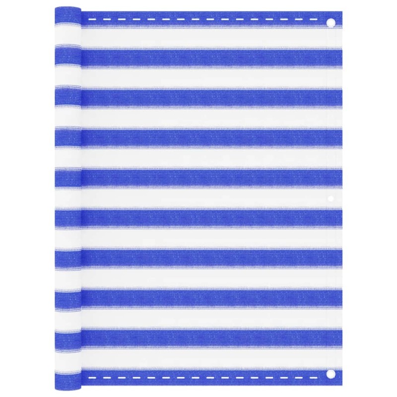 vidaXL Balkon-Sichtschutz Blau und Weiß 120x600 cm HDPE vidaXL Balkon-Sichtschutz Blau und Weiß 120x600 cm HDPE