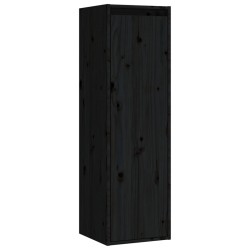 vidaXL Wandschrank Schwarz 30x30x100 cm Massivholz Kiefer