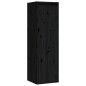 vidaXL Wandschrank Schwarz 30x30x100 cm Massivholz Kiefer vidaXL Wandschrank Schwarz 30x30x100 cm Massivholz Kiefer
