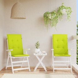 vidaXL Gartenstuhlauflagen für Hochlehner 2 Stk. Hellgrün 120x50x3 cm