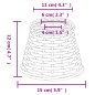 vidaXL Lampenschirm Weiß Ø15x12 cm Korbweide vidaXL Lampenschirm Weiß Ø15x12 cm Korbweide