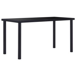 vidaXL Esstisch Schwarz 140 x 70 x 75 cm Hartglas