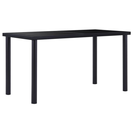 vidaXL Esstisch Schwarz 140 x 70 x 75 cm Hartglas